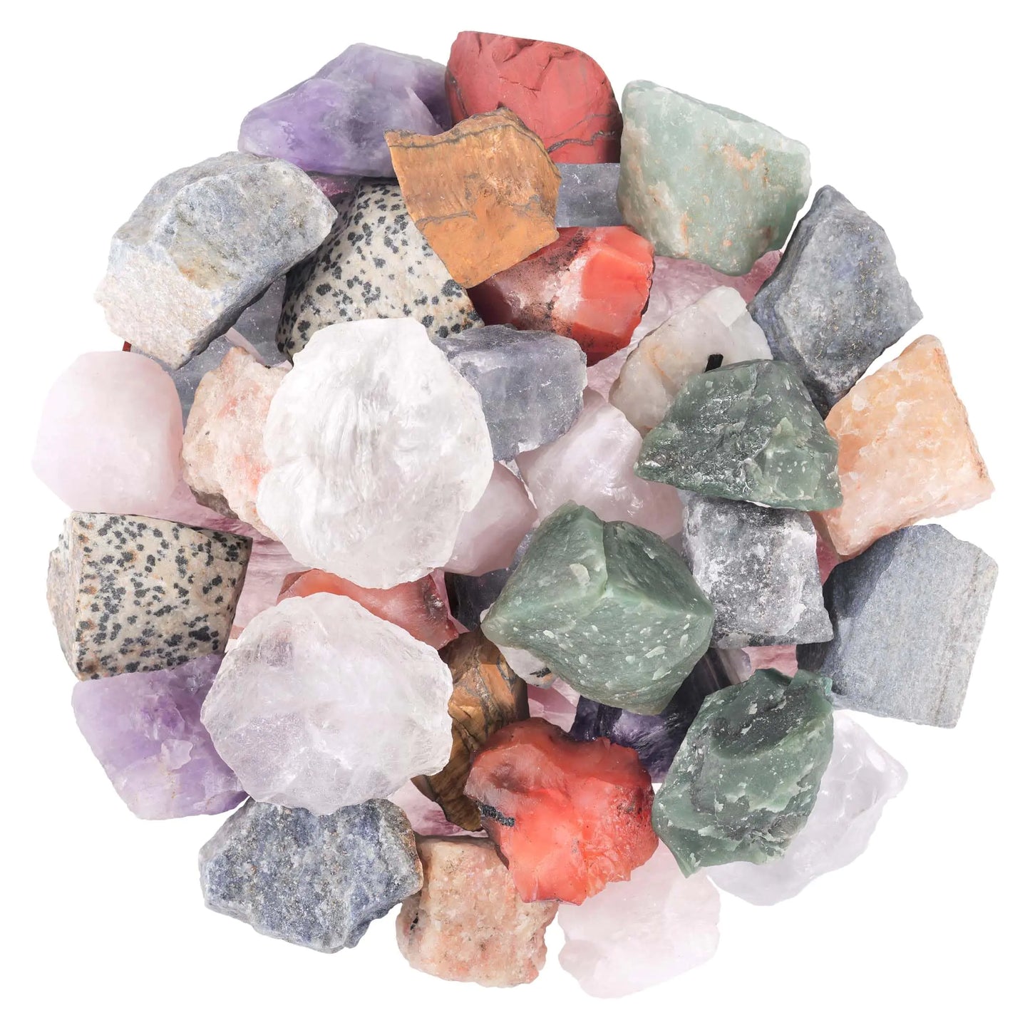 Seven Chakra Crystal Set - Raw Crystals Bulk 1 LB