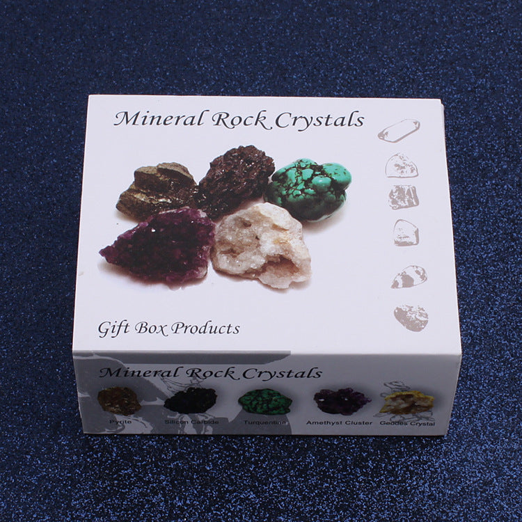 Natural Crystal Ore Mineral Gift Box Set