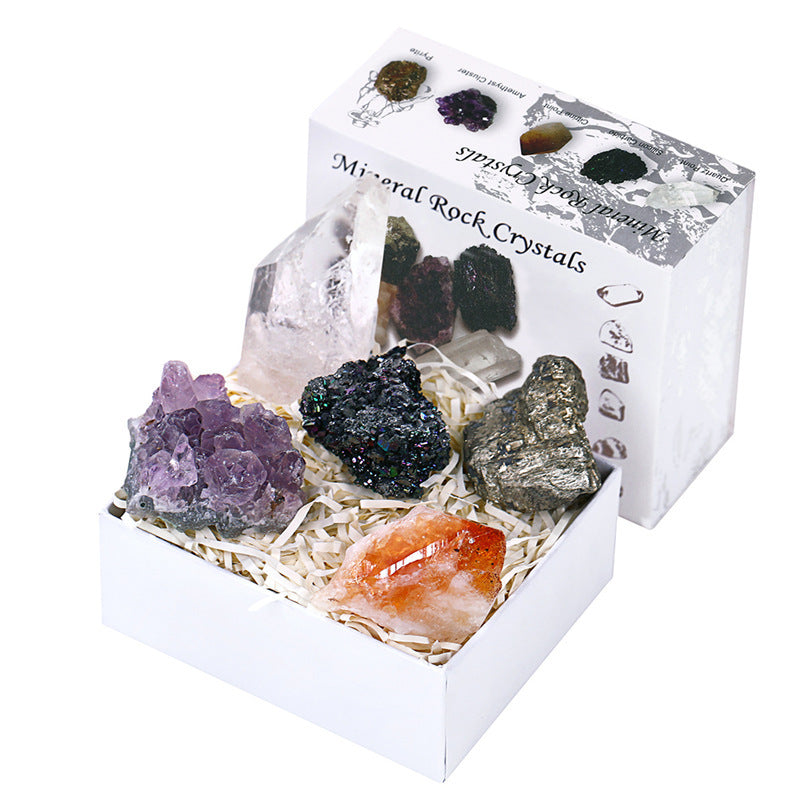 Natural Crystal Ore Mineral Gift Box Set