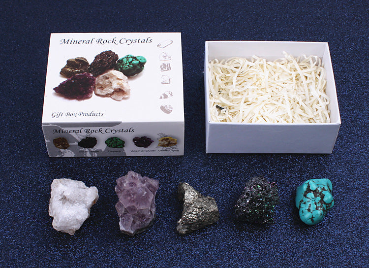 Natural Crystal Ore Mineral Gift Box Set
