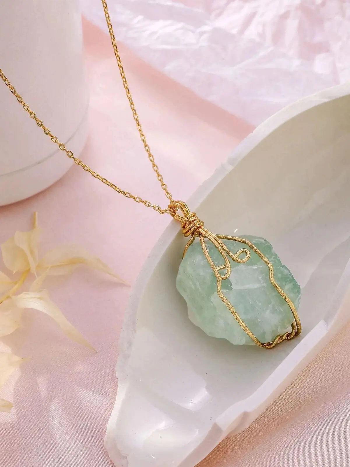 Natural Gemstone Necklace: Chakra Stone Pendant Energy Healing Crystal