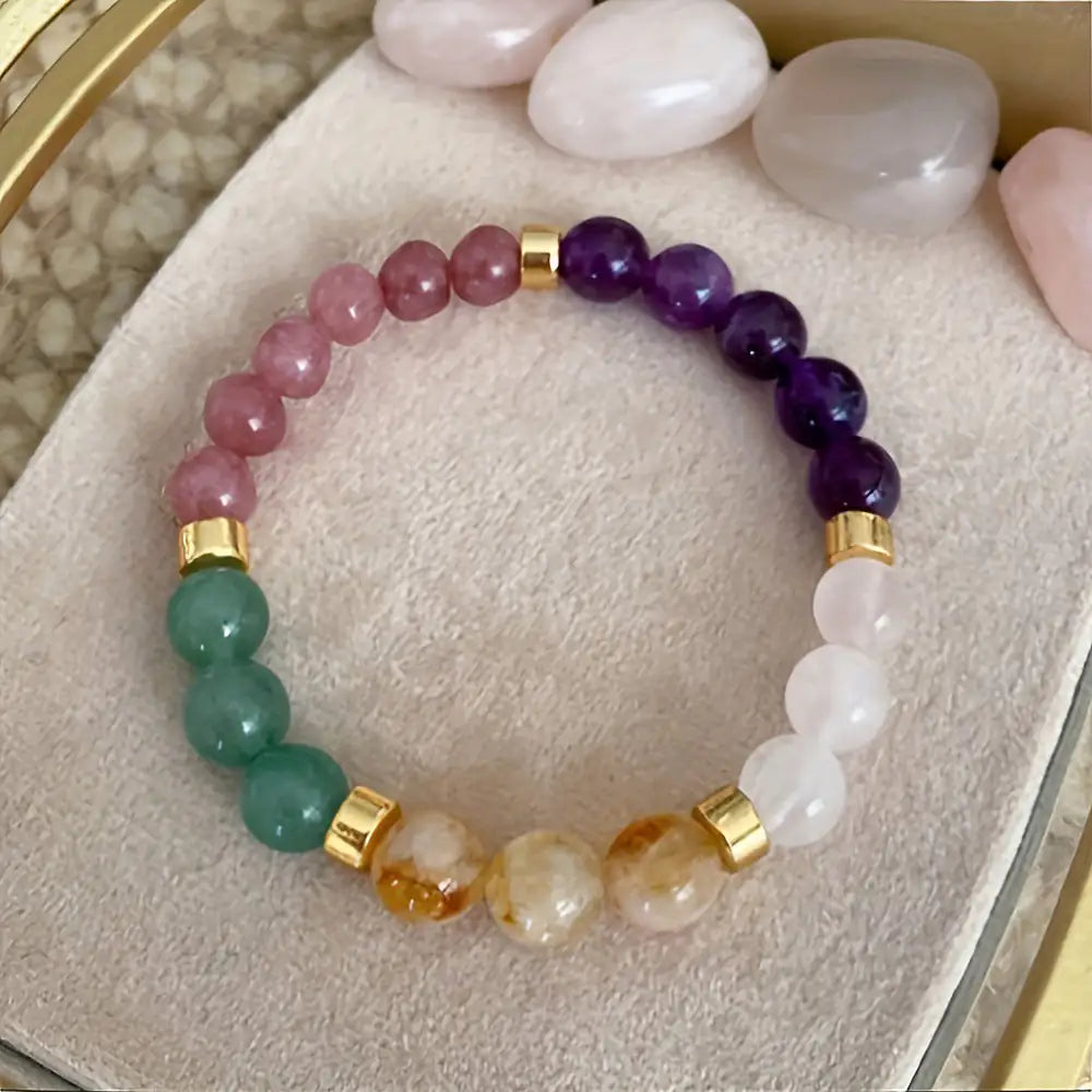 Natural Stone Citrine Dongling Malachite Bracelet