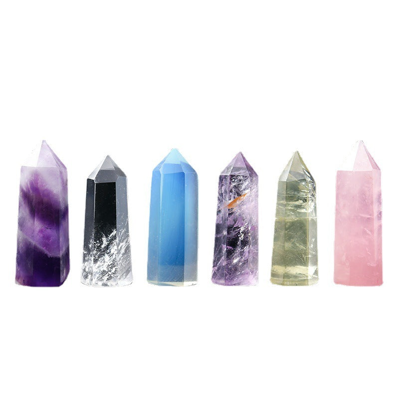 Natural Crystal Pillar Hexagonal Raw Stone