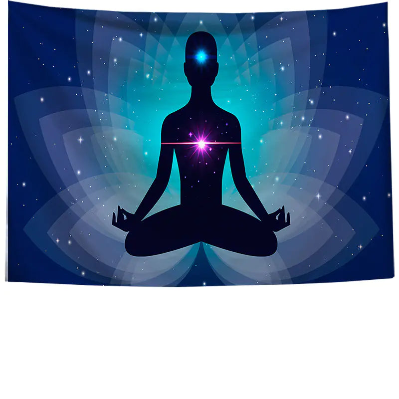 Yoga Meditation Tapestry - Premium Polyester Landscape Design