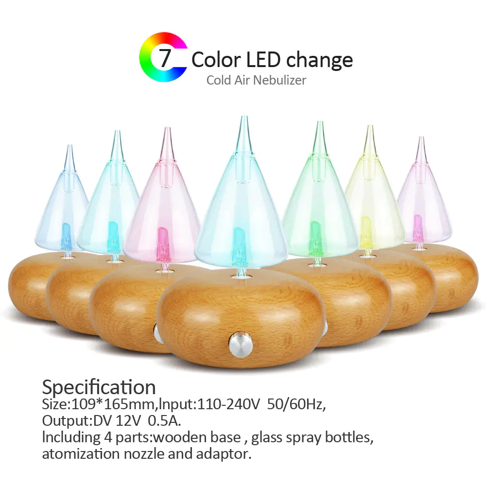 Wood Design Aroma Diffuse with Pure Essential Oils - Ultrasonic Aromatherapy