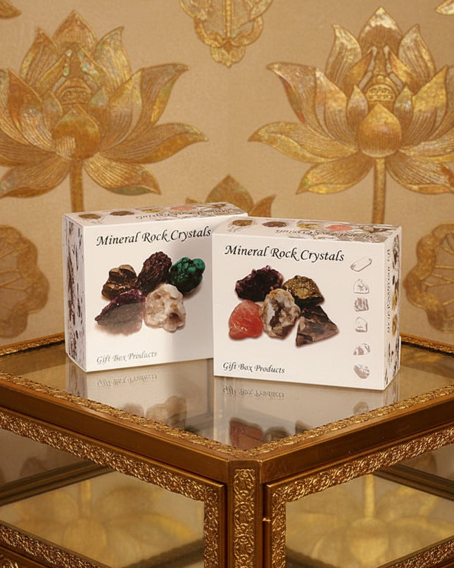 Natural Crystal Ore Mineral Gift Box Set