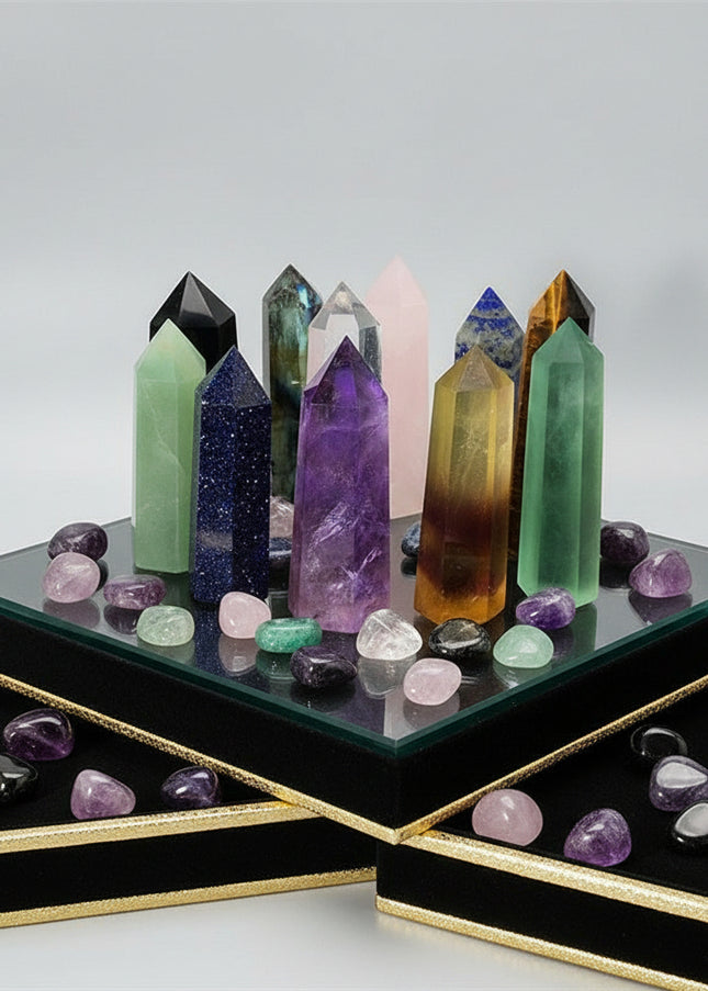 Natural Crystal Hexagonal Energy Column - Choose Your Stone & Size