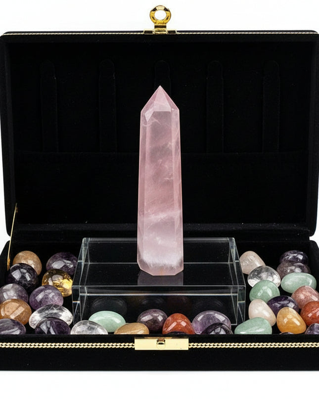 Natural Crystal Hexagonal Energy Column - Choose Your Stone & Size