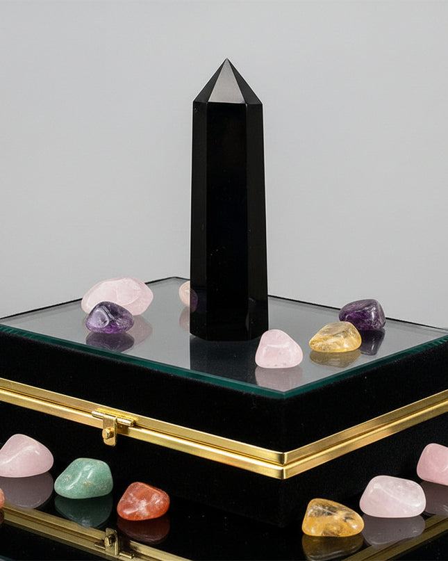 Natural Crystal Hexagonal Energy Column - Choose Your Stone & Size