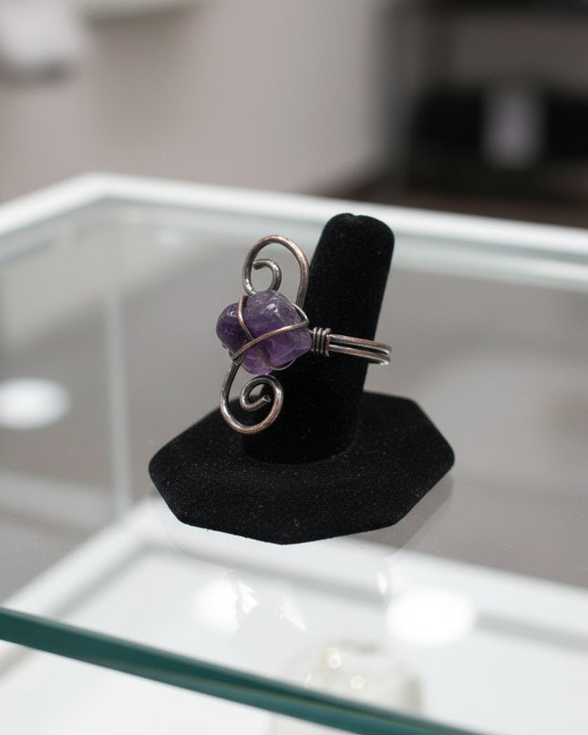 Copper Stone Crystal S-Ring