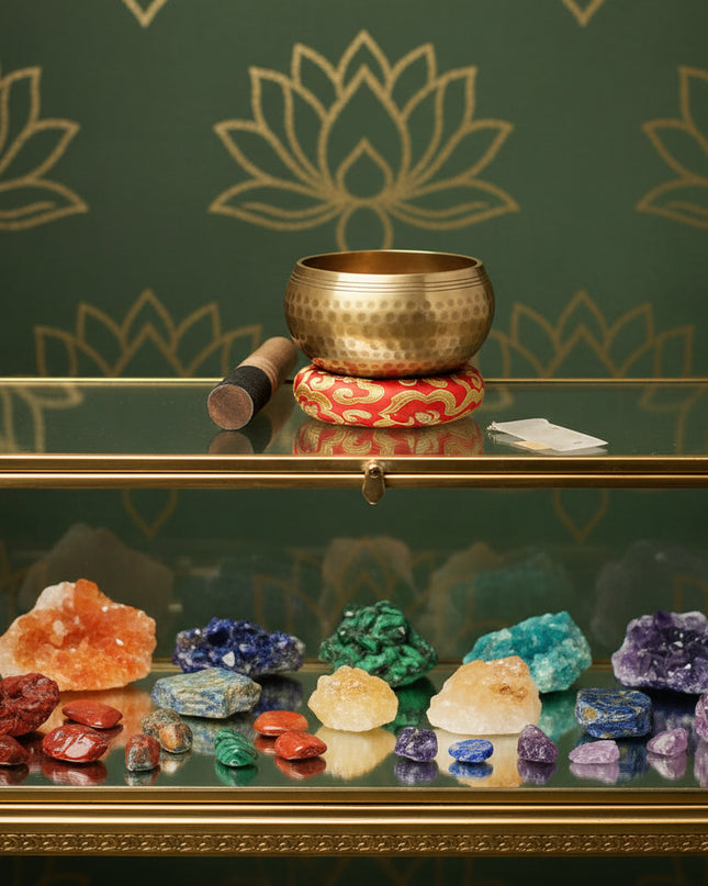 Copper Singing Bowl - Meditation Sound Healing with Striker & Cushion