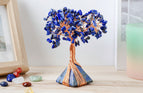 Lapis lazuli + lapis lazuli gravel / 4cm pyramid flower tree