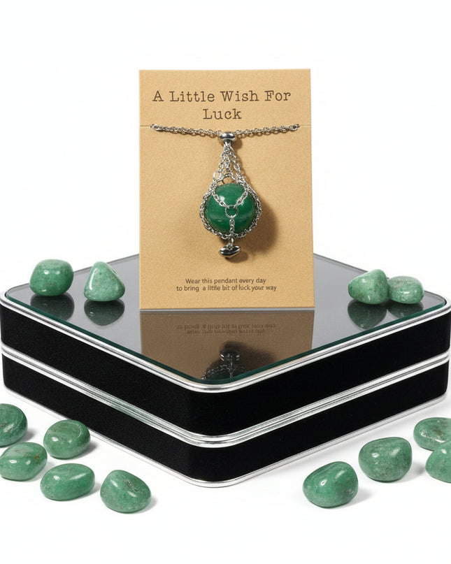 Natural Crystal Heart Cage Pendant - Choose Your Healing Stone Necklace