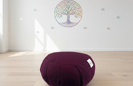 Cotton Meditation Cushion - Breathable Yoga Zafu for Comfortable Practice