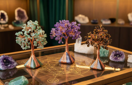 Natural Crystal Pyramid with Orgone Base Energy Tower
