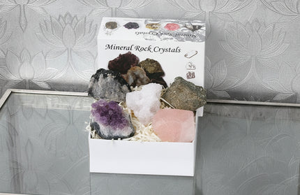 Natural Crystal Ore Mineral Gift Box Set