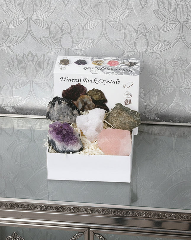 Natural Crystal Ore Mineral Gift Box Set