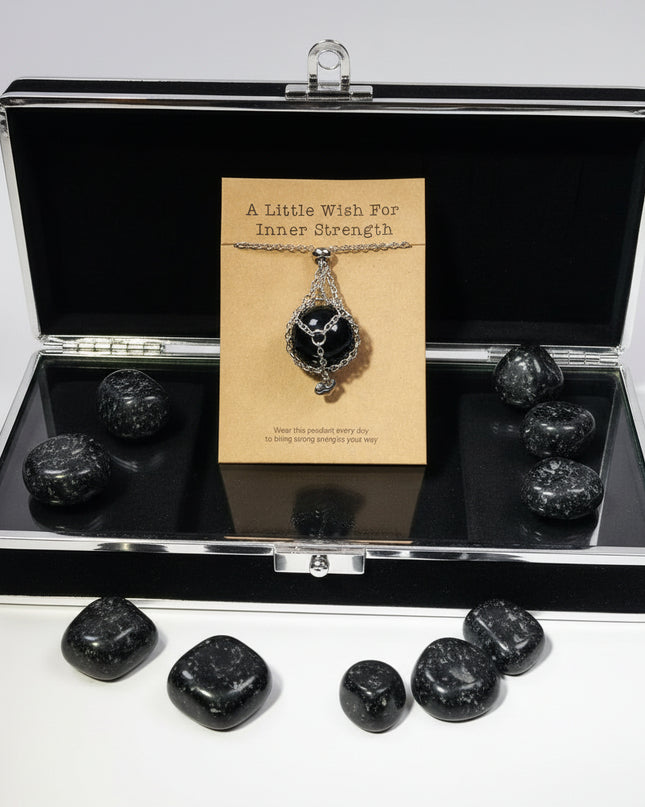 Natural Crystal Heart Cage Pendant - Choose Your Healing Stone Necklace