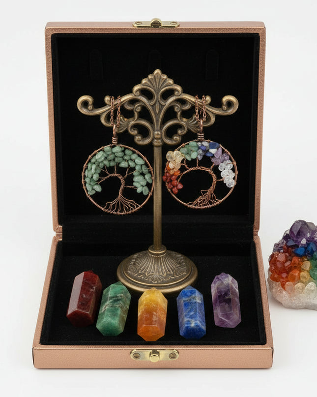 Chakra Balance Tree Pendant Necklace