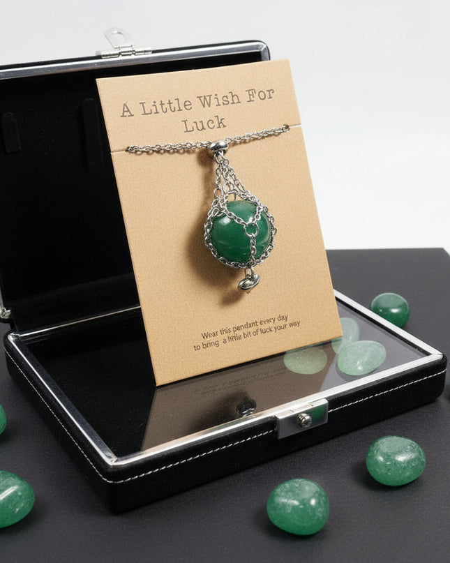 Natural Crystal Heart Cage Pendant - Choose Your Healing Stone Necklace