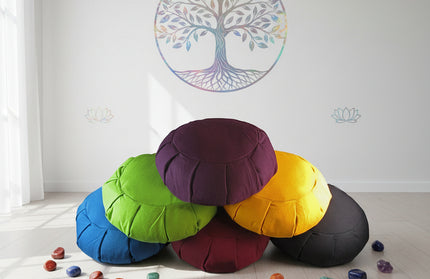 Cotton Meditation Cushion - Breathable Yoga Zafu for Comfortable Practice
