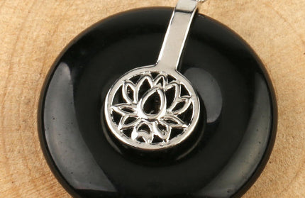 Natural Crystal Lotus Pendant Crystal Necklace