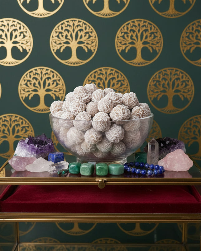 Natural Desert Rose Selenite Crystal: Rough Raw Stone Mineral Specimen Reiki Collection Energy Stone