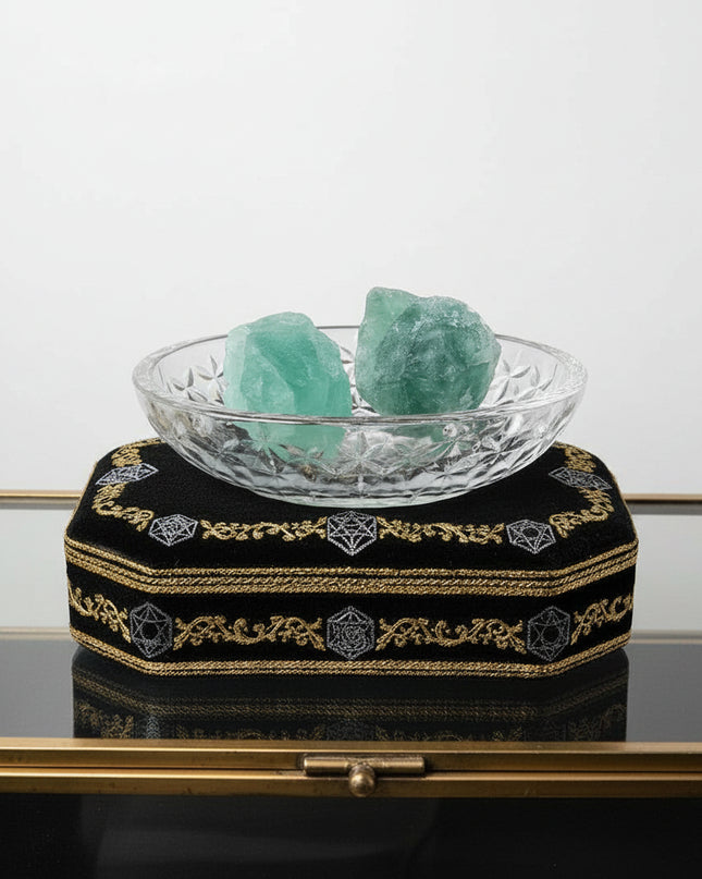 2PCS Green Fluorite 1.8-2.2 Natural Rough Crystal Stones