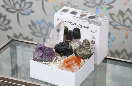 Natural Crystal Ore Mineral Gift Box Set