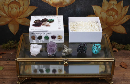 Natural Crystal Ore Mineral Gift Box Set