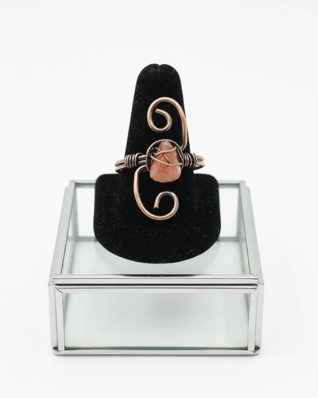 Copper Stone Crystal S-Ring
