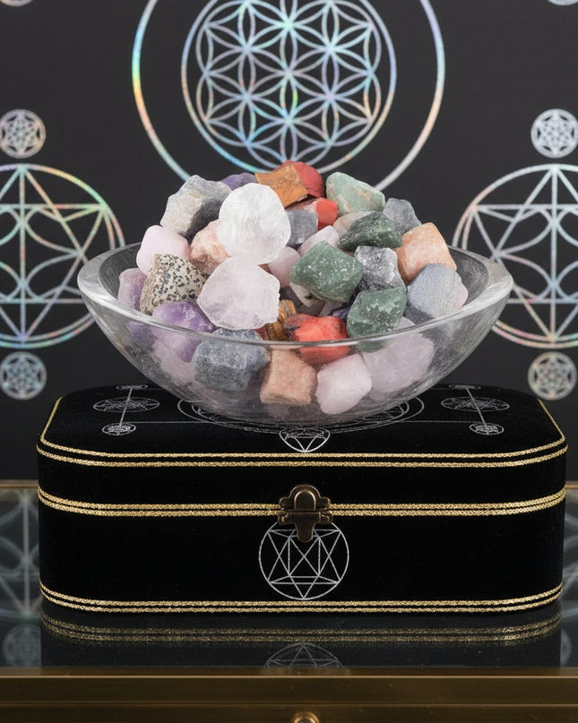 Seven Chakra Crystal Set - Raw Crystals Bulk 1 LB
