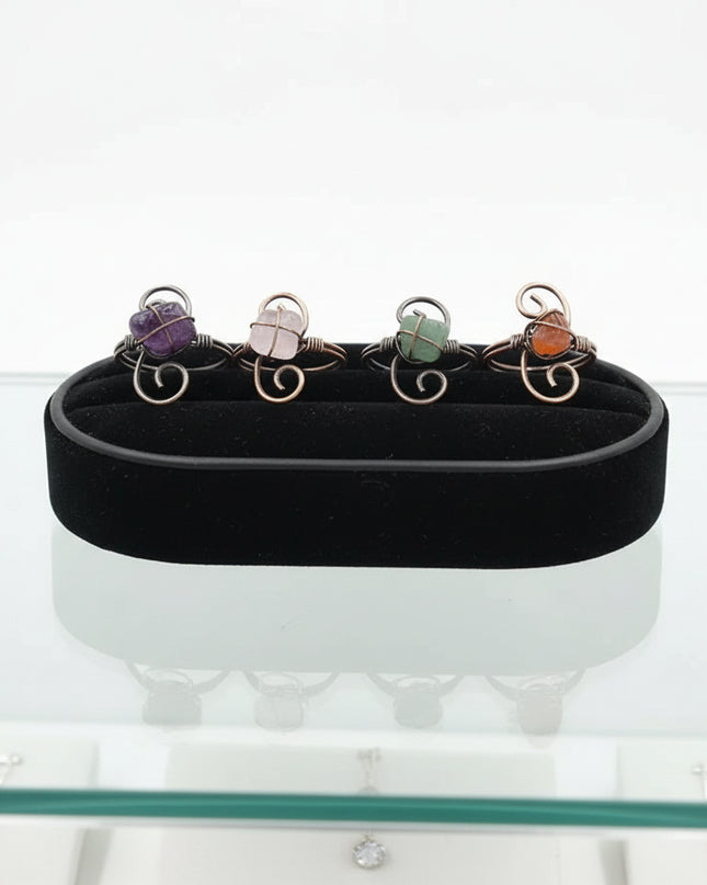 Copper Stone Crystal S-Ring