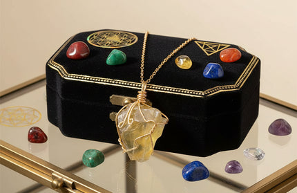 Natural Gemstone Necklace: Chakra Stone Pendant Energy Healing Crystal