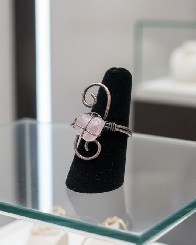 Copper Stone Crystal S-Ring