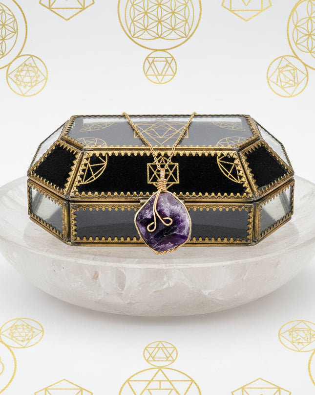 Natural Gemstone Necklace: Chakra Stone Pendant Energy Healing Crystal