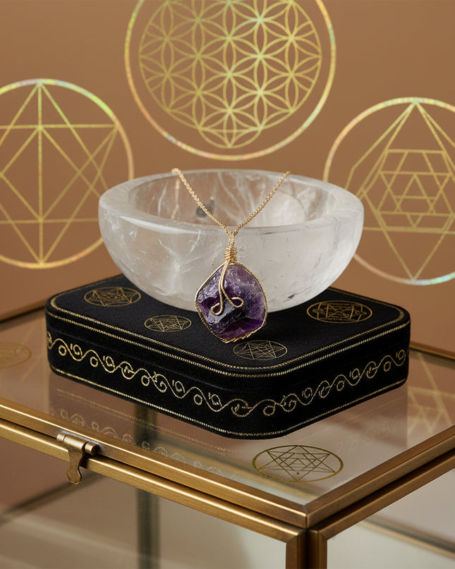 Natural Gemstone Necklace: Chakra Stone Pendant Energy Healing Crystal