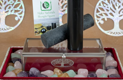 Heka Naturals Shungite & Soapstone Harmonizer Set - Natural Healing Crystals
