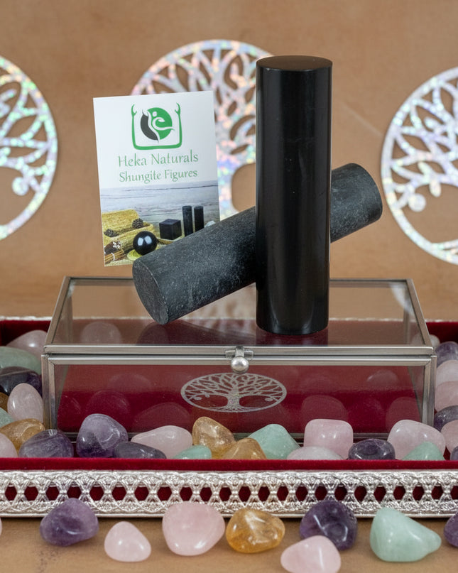 Heka Naturals Shungite & Soapstone Harmonizer Set - Natural Healing Crystals
