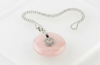 Pink Crystal Chain / Pure Natural / New