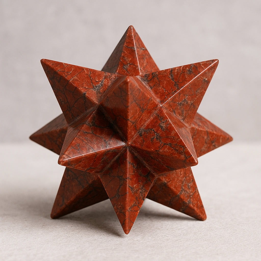 Red Jasper Merkaba Crystal 1" - Natural Healing Stone
