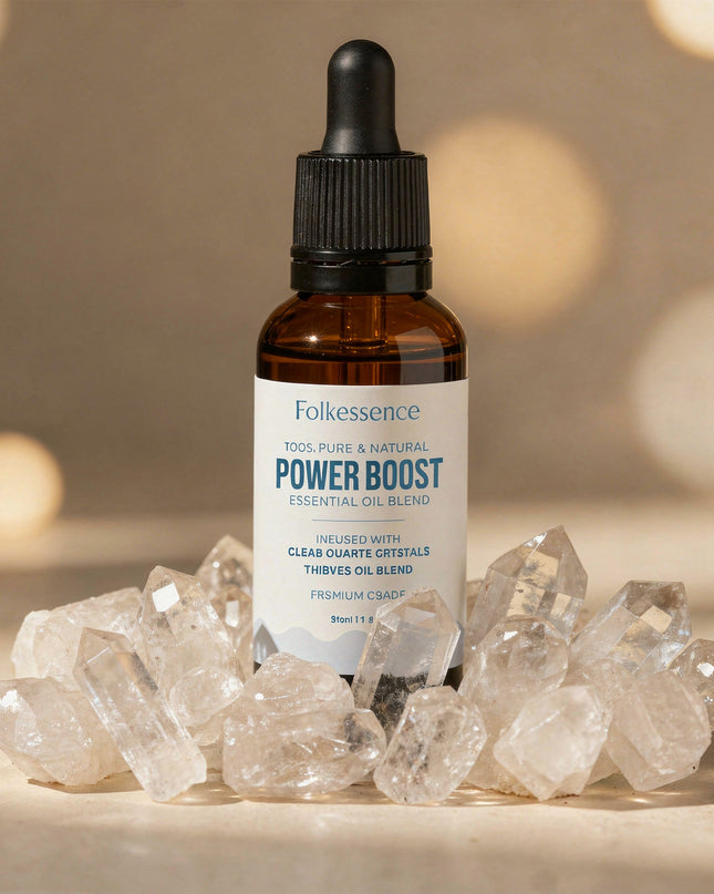 Thieves Essential Oil – 100% Pure Aromatherapy Blend with Clear Quartz Crystal (1 fl oz)