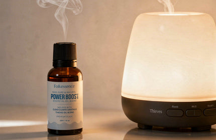 Thieves Essential Oil – 100% Pure Aromatherapy Blend with Clear Quartz Crystal (1 fl oz)
