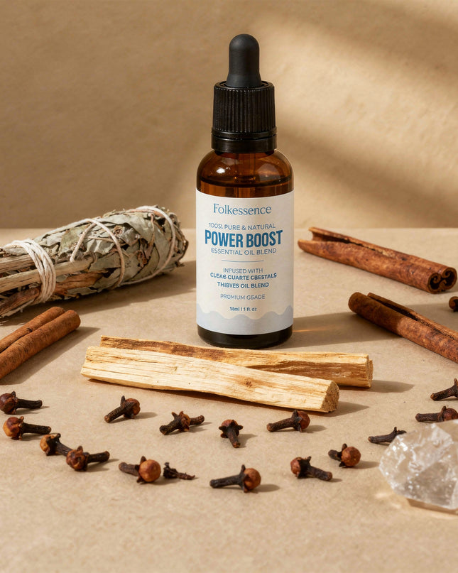 Thieves Essential Oil – 100% Pure Aromatherapy Blend with Clear Quartz Crystal (1 fl oz)