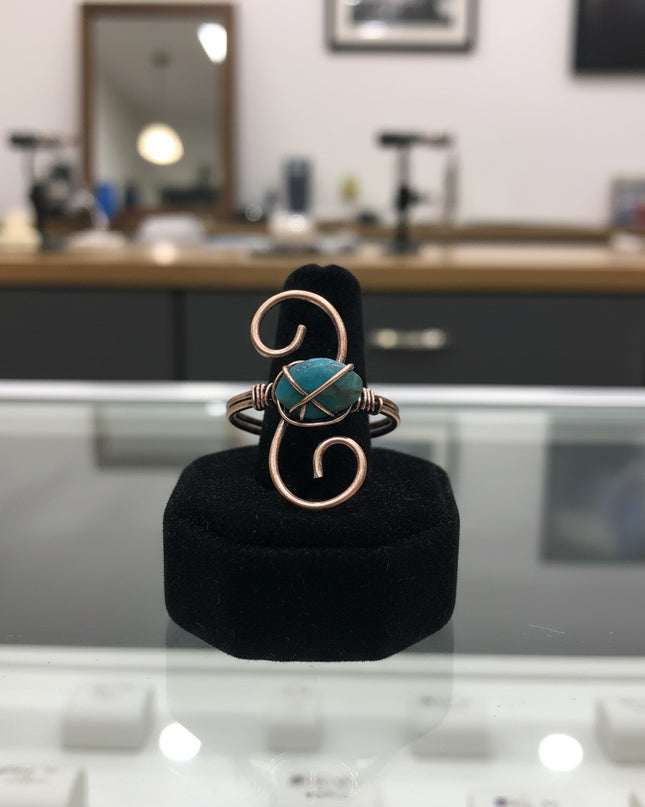 Copper Stone Crystal S-Ring