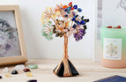 Obsidian + colorful gravel / 4cm pyramid flower tree