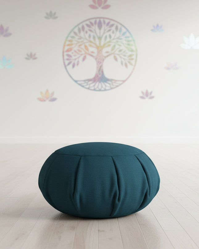 Cotton Meditation Cushion - Breathable Yoga Zafu for Comfortable Practice