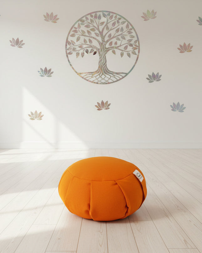 Cotton Meditation Cushion - Breathable Yoga Zafu for Comfortable Practice