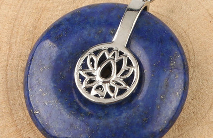 Natural Crystal Lotus Pendant Crystal Necklace
