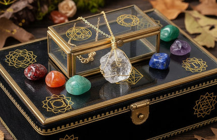 Natural Gemstone Necklace: Chakra Stone Pendant Energy Healing Crystal